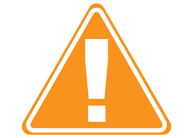 safety icon orange triangle with exclamation mark